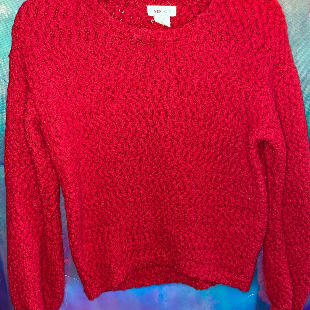 Yes Lola red soft sweater